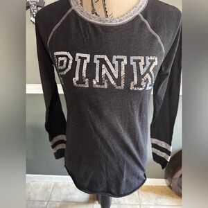 PINK Victoria's Secret Charcoal Tee